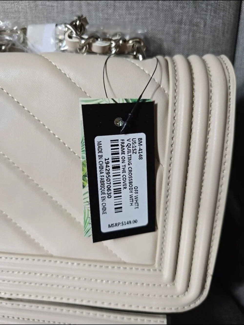 Badgley Mischka Quilted Chain-Handle/Strap Shoulder Bag